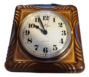 Wall Clock in Ceramic from Junghans, Germany, 1970s