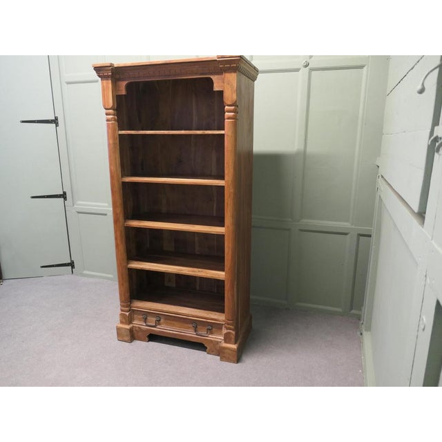 1960s Tall Open Front Bookcase with Drawer, 1960 For Sale - Image 5 of 8