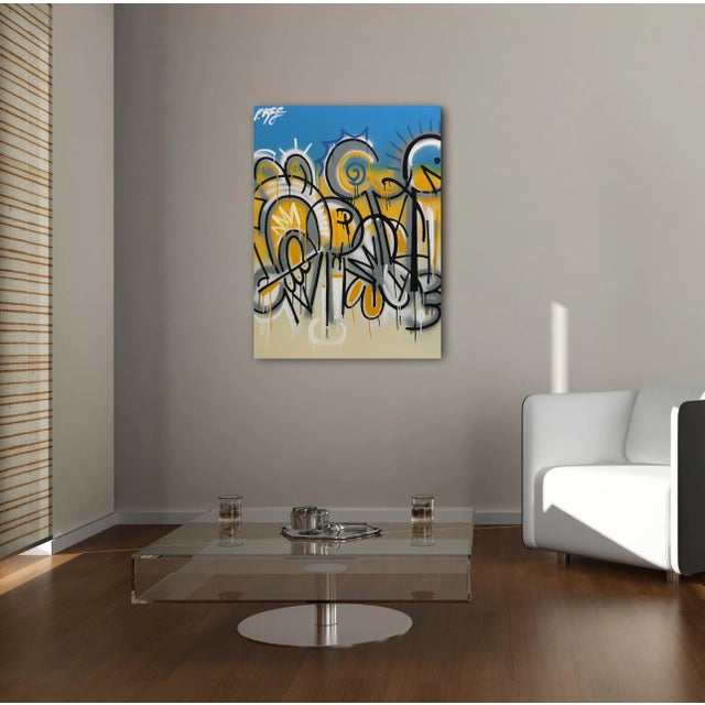 Blue "Minerals" Original Artwork by Frankie Alfonso For Sale - Image 8 of 9