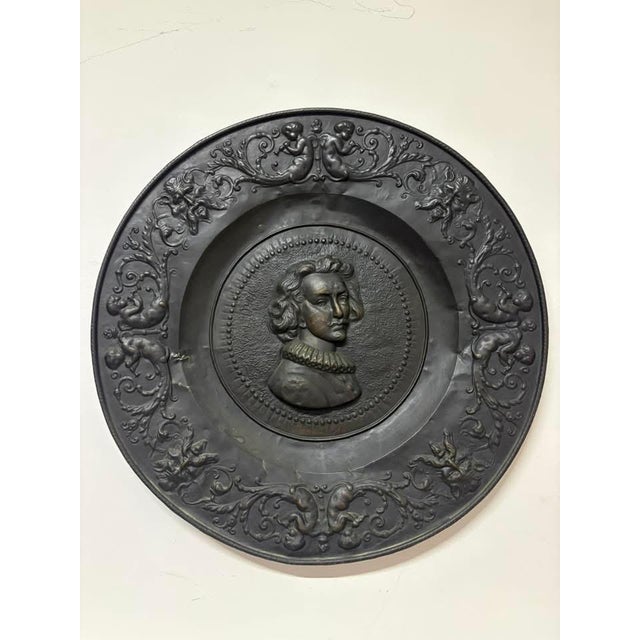 Large Antique Bronze Plate, 1920 For Sale - Image 16 of 16