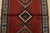 1990s Yalameh Rug 3’4” X 4’10” Red Wool Vintage Tribal Hand-Knotted Carpet For Sale - Image 5 of 12