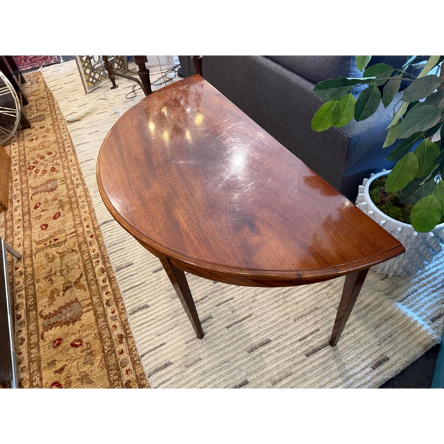 George III Demi Lune Console Table For Sale - Image 4 of 12