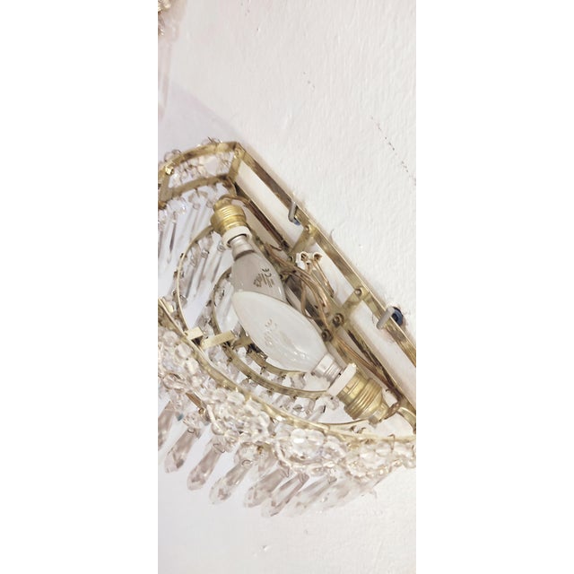 Classic Crystal Wall Lights, France, 1950s, Set of 2 For Sale - Image 14 of 18