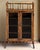 English English Bamboo Bookcase Cabinet With Gallery Top and Two Glazed Doors For Sale - Image 3 of 18