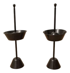 Servofumo Ashtrays in Steel by A. And P. Castiglioni for Zanotta, 1980, Set of 2