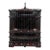 Rosewood Birdcage With Gemstone Inlay and Ceramic Feeders For Sale