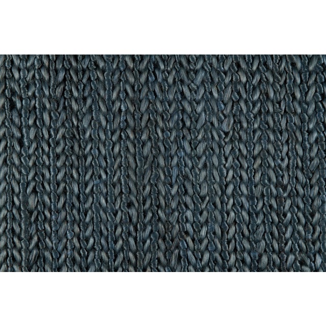 Transitional Part & Parcel Goods Jute Weave Rug, 8'x10', Navy For Sale - Image 3 of 4