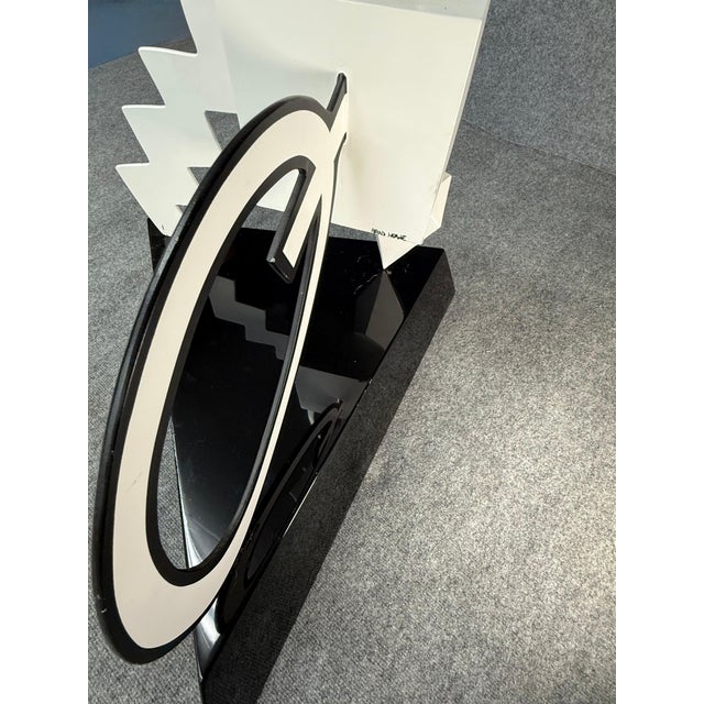 Brad Howe Large Postmodern Abstract Mixed Metal Sculpture on Base, Signed For Sale In New York - Image 6 of 7