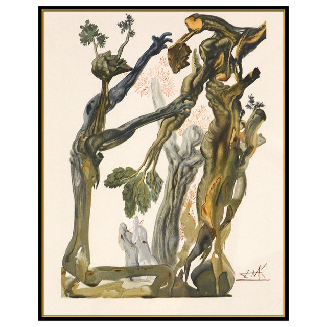 The artwork here, "Inferno Canto 13", is a wonderful depiction of seemling human trees, that is saturated with vibrant...
