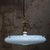 Art Deco Pendant Lamp in Brass and Blue Glass, France, 1920s For Sale - Image 4 of 8