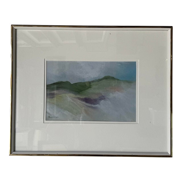 1980's Rosenthal Expressionist Style Landscape Painting, Framed For Sale