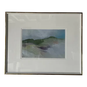 1980's Rosenthal Expressionist Style Landscape Painting, Framed