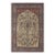 Mid Century Cream Traditional Luxury Pictorial Animal Antique Kerman Silk Rug For Sale