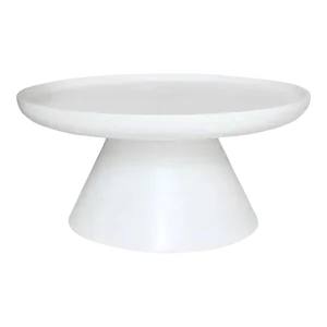 Aria Resin White Round Coffee Table