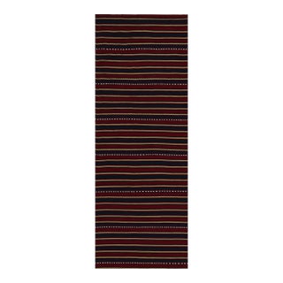1950s Vintage Afghani Tribal Kilim Rug With Horizontal Stripes - 2'11''x8' For Sale