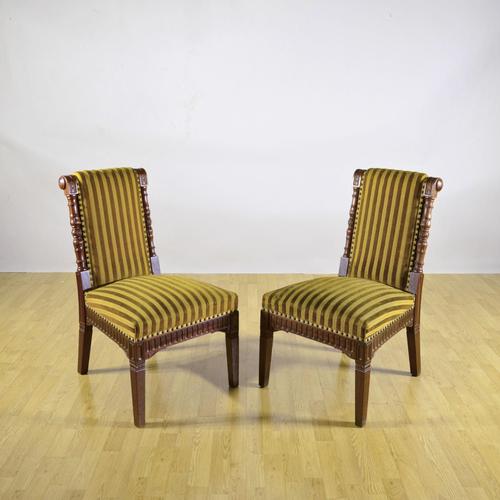 This splendid pair of chairs dates back to the mid-19th century, a period celebrating the return to harmonious forms and...