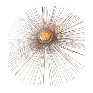 Mid 20th Century Brutalist Wall Sculpture in Wire by William and Bruce Friedle. For Sale