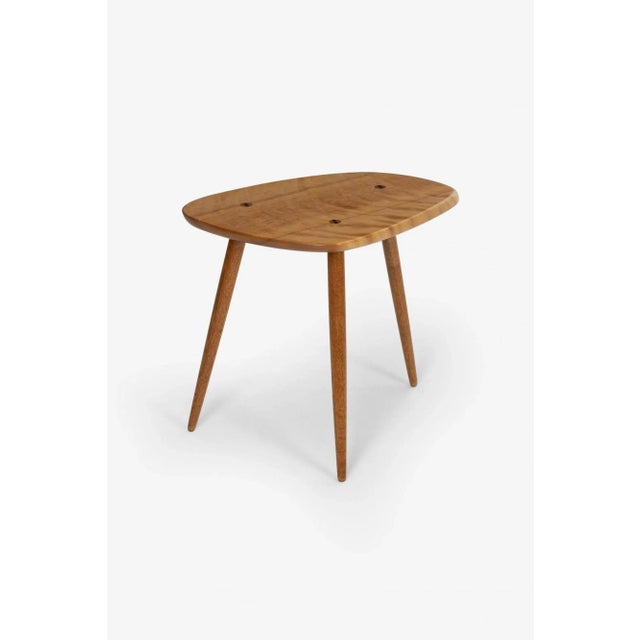 1970s Arthur Espenet Carpenter Three-Legged Occasional Table For Sale - Image 4 of 13