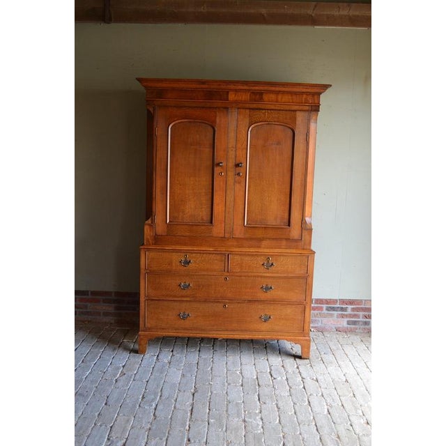 Antique English Oak Cabinet, 19th Century For Sale - Image 10 of 10
