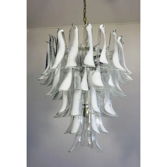 Large Vintage Italian Murano Chandelier with 52 Glass Petals, 1970s For Sale - Image 10 of 12