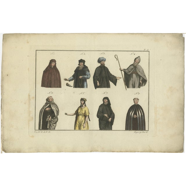 Illustrations of Religious Figures and Turks in the Middle Ages, Prints, Set of 8 For Sale