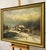 European Village in Winter Snow with Figures & Frozen Pond by German Artist 1972 For Sale - Image 14 of 18