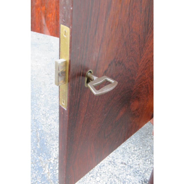 1960s Mid Century Danish Rosewood Corner Cabinet Storage Cupboard 6167 For Sale - Image 13 of 18