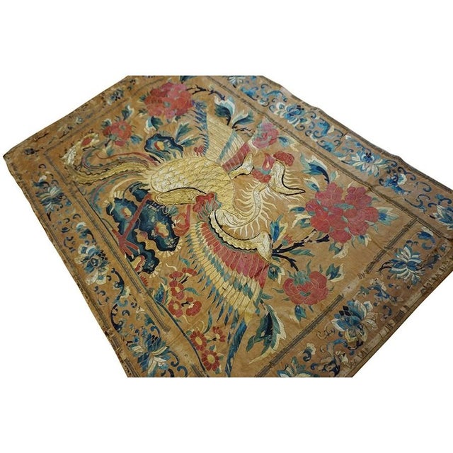 Mid 19th Century Mid 19th Century Antique Museum Grade Silk Chinese Embroidery Flatweave Textile For Sale - Image 5 of 9