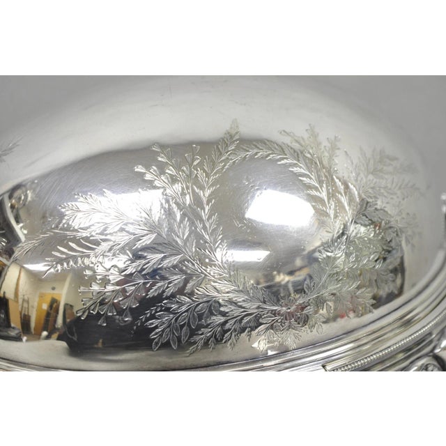 Antique Elkington & Co English Silver Plated Chafing Dish Revolving Dome Warmer For Sale - Image 18 of 18
