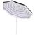 Metal Lucerna 9 Ft Crank Umbrella, Black Stripe/White Pole For Sale - Image 7 of 9