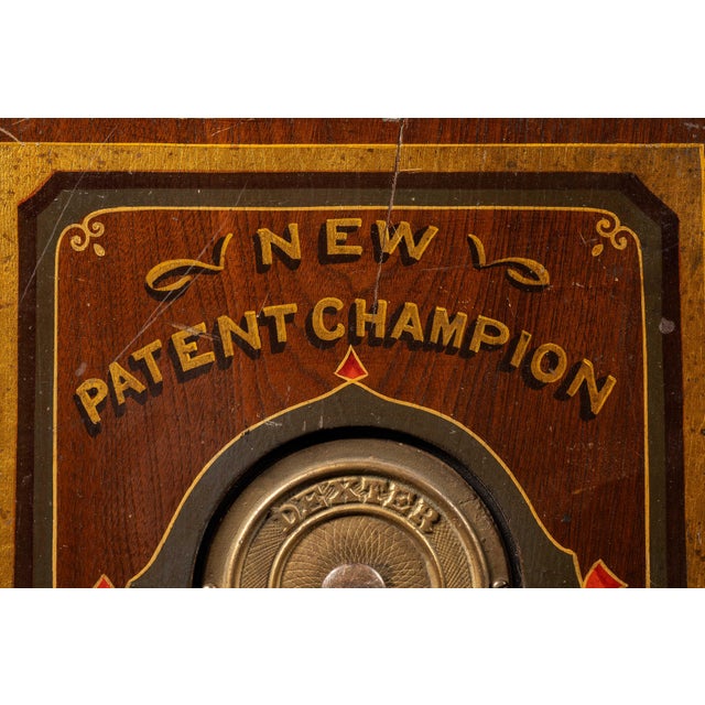 Industrial 1870s Herring and Co Dexter Combination Safe Panel For Sale - Image 3 of 7