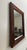 Hollywood Regency Vintage Hollywood Regency Embossed Faux Bamboo Wood Walnut Stained Wall Mirror For Sale - Image 3 of 11