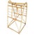 Mid-Century Modern Restored 1938 Art Deco Arched Rattan & Wicker Fabric Display Rack For Sale - Image 3 of 10