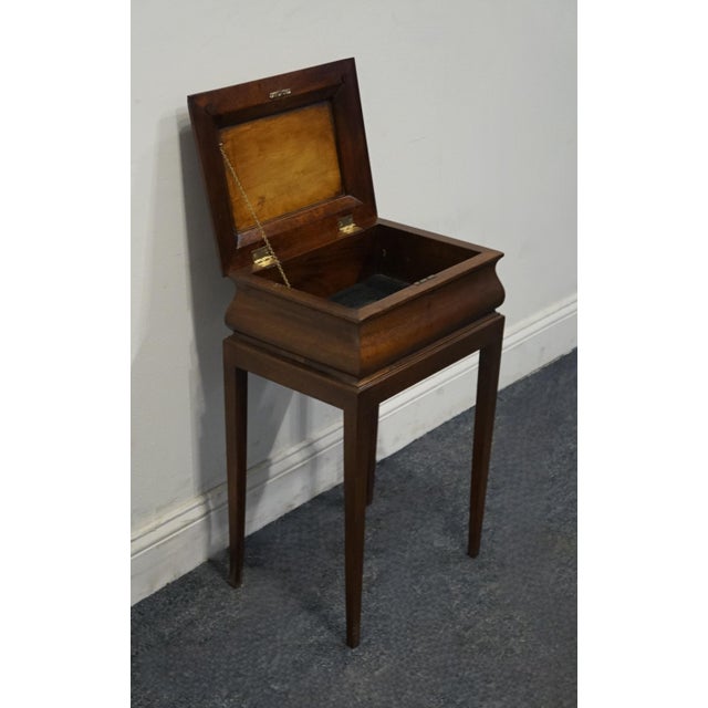 Wood Late 20th Century Brandt Furniture Solid Mahogany Traditional Style 15" Jewelry Box / Chest For Sale - Image 7 of 11