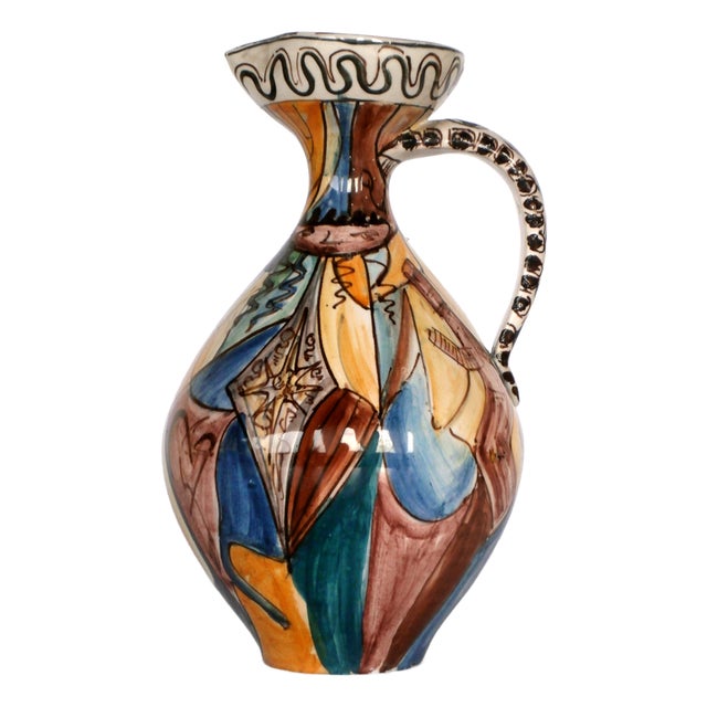 Vintage Modern Italian Art Ceramic Pottery Vase, 1960s For Sale