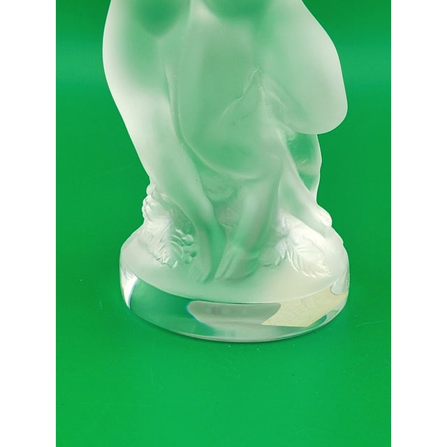 1950s Rare LALIQUE Crystal "Le Faune" Figurine Dancing Nude Lovers Pan (Faun) & Diana For Sale - Image 18 of 18