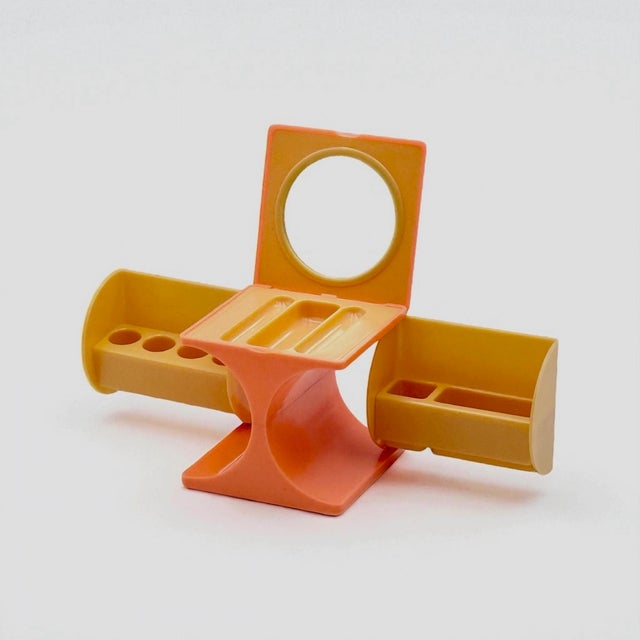 Vintage Vanity Box in Plastic with Mirror, 1970s For Sale - Image 11 of 11