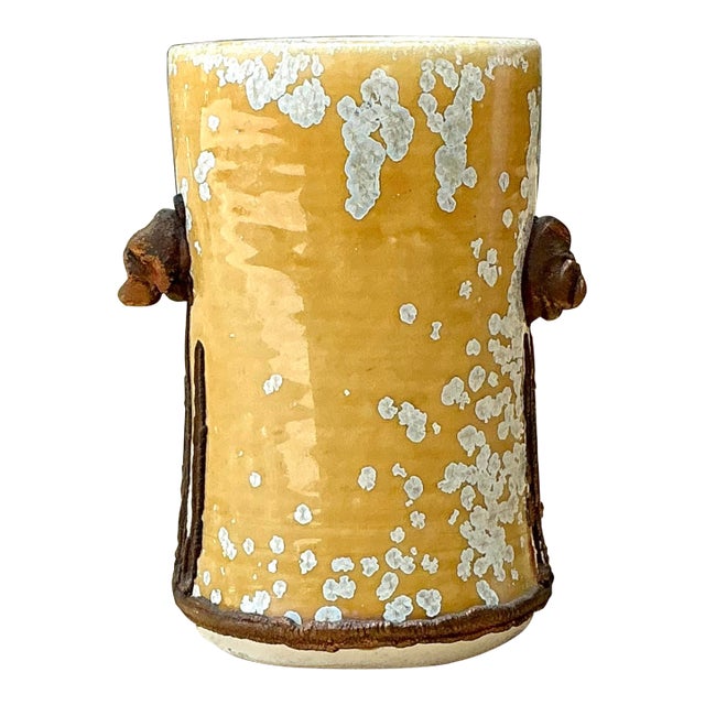 Vintage Original Studio Pottery Vase For Sale