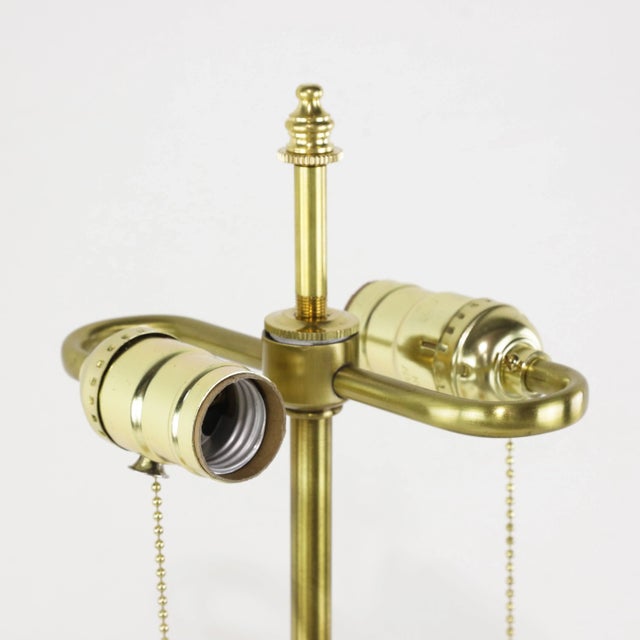 Vintage Brunschwig & Fils Toleware Flower Table Lamp, Yellow and Pink Tulip Design For Sale In New York - Image 6 of 13