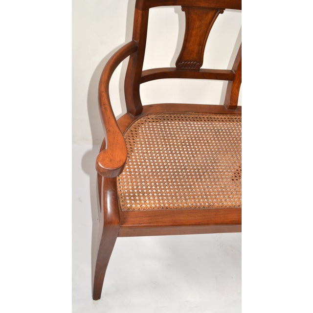 1970 Mid-Century Modern McGuire Attributed Solid Wood Caning Two-Seater Bench For Sale In Miami - Image 6 of 14