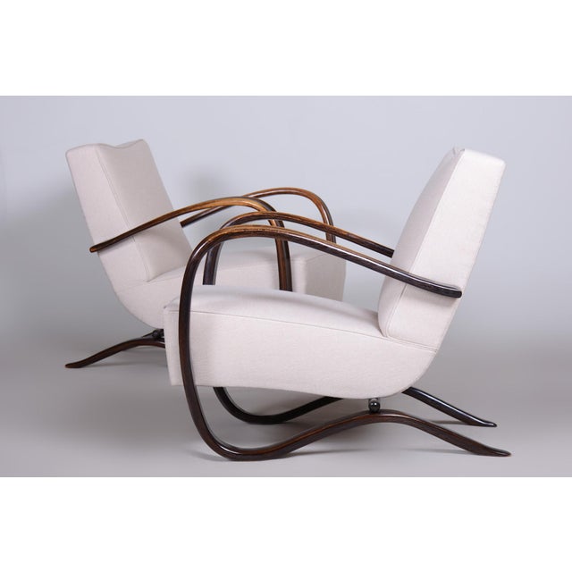 Art Deco H-269 Armchairs by J. Halabala for Up Závody, Czech, 1930s, Set of 2 For Sale - Image 12 of 15