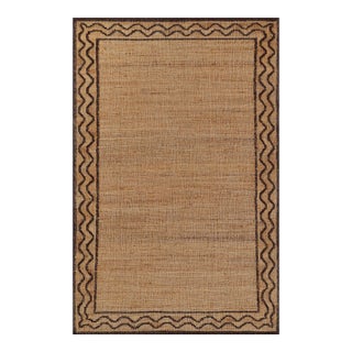 Erin Gates by Momeni Orchard Ripple Brown Hand Woven Wool and Jute Area Rug 10' X 14' For Sale