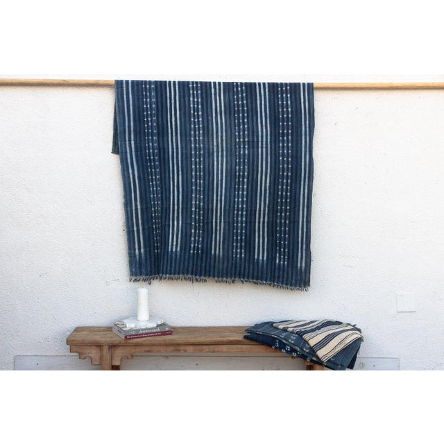 Vintage African Mossi "Sahelian Twilight" Indigo Throw For Sale In Los Angeles - Image 6 of 6