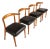 Rare Set of Four (4) Mid-Century Modern Dining Chairs in Oak Attributed to Lawrence Peabody for Richardson Nemschoff, Usa, C. 1950s For Sale