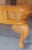 1990s Oak Coffee Table With Glass Inserts For Sale In Tampa - Image 6 of 7