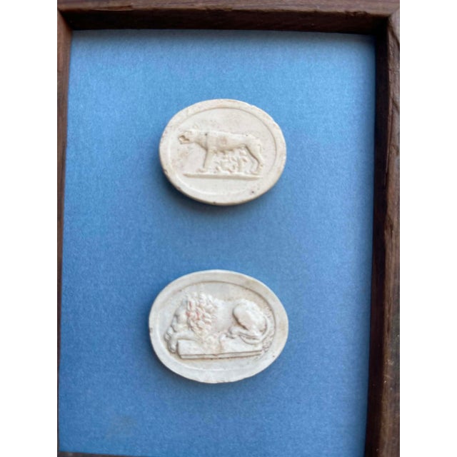 Italian Italian Plaster Intaglios in Reclaimed Frame For Sale - Image 3 of 7