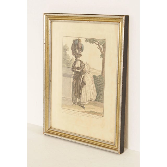 French Antique 18th C. French Engraving, Gallerie des Modes et Costumes Frantais For Sale - Image 3 of 12