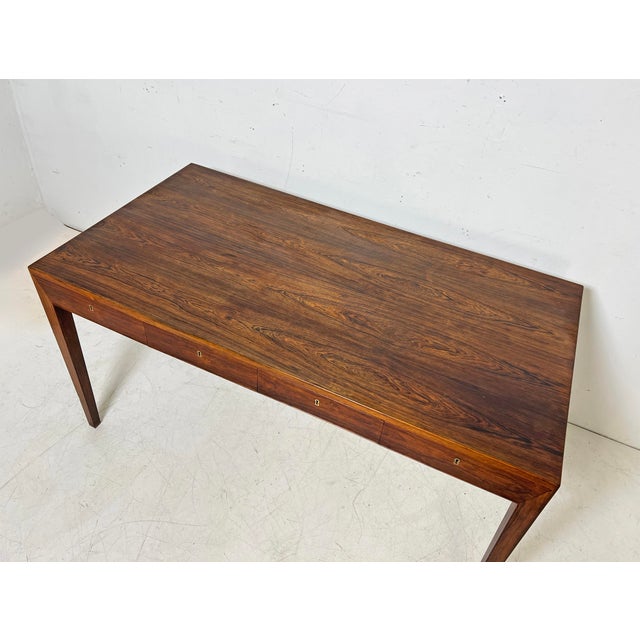 Haslev C. 1950s Severin Hansen Model 36 Rosewood Desk for Haslev, Denmark For Sale - Image 4 of 14