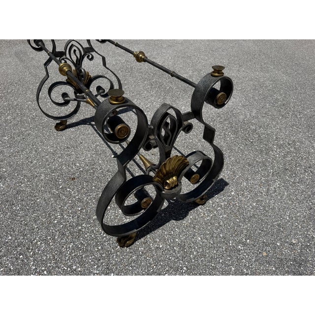 Large 19th Century French Cast Iron and Marble Butcher Shop or “Pastry Table” For Sale - Image 12 of 13