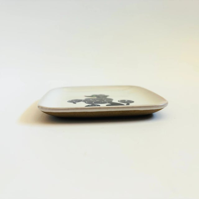 Mid-Century Modern Glidden Pottery Poodle Plate For Sale - Image 3 of 6